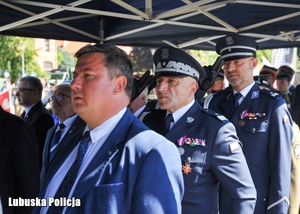 Policjanci podczas uroczystości