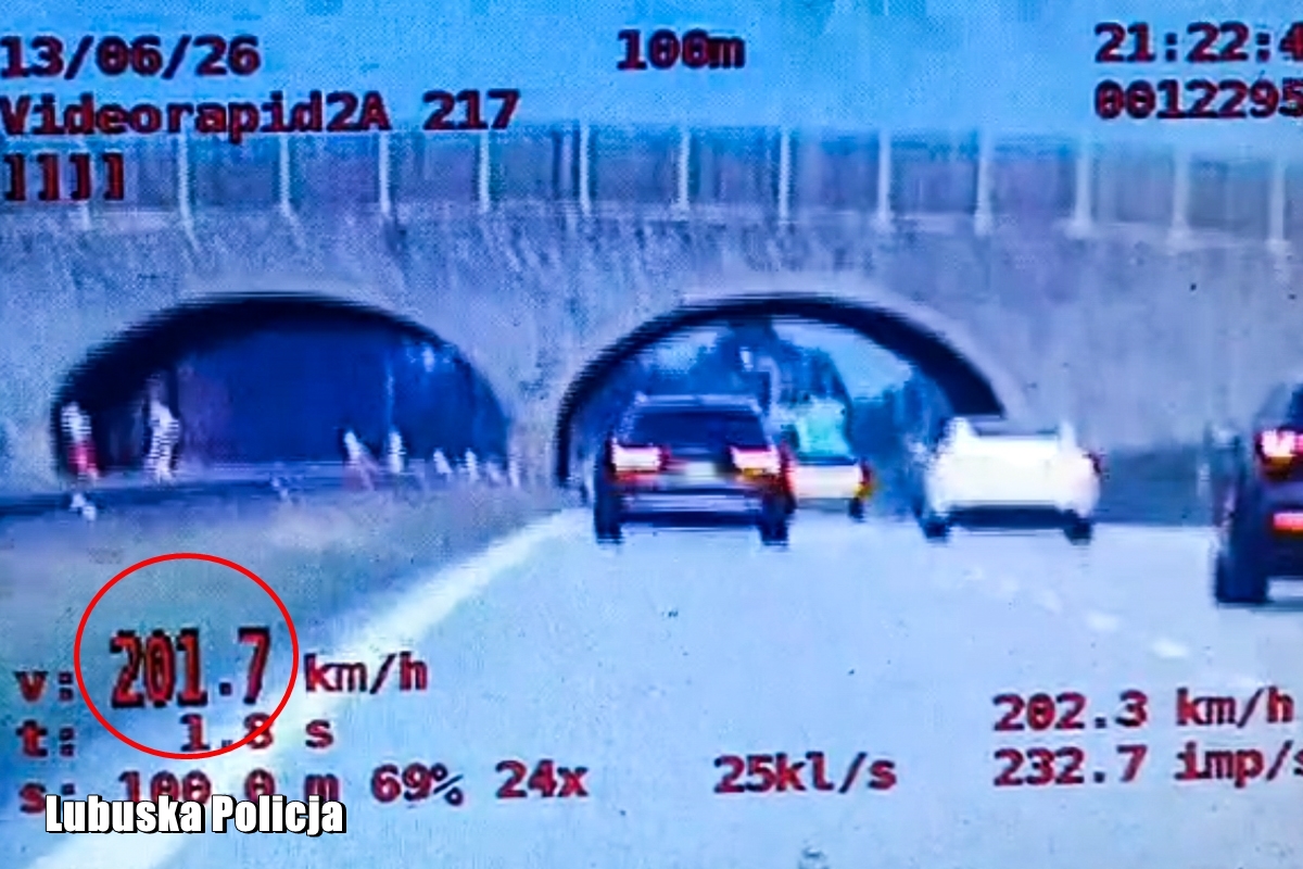 201 km/h na S3. Niebezpieczną jazdę przerwali policjanci