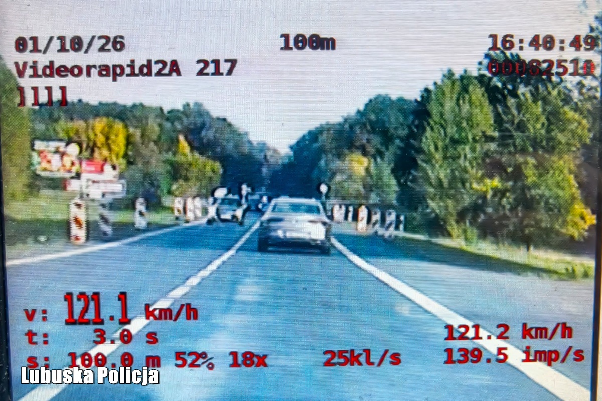 Kierowca w Nowej Soli stracił prawo jazdy za nadmierną prędkość